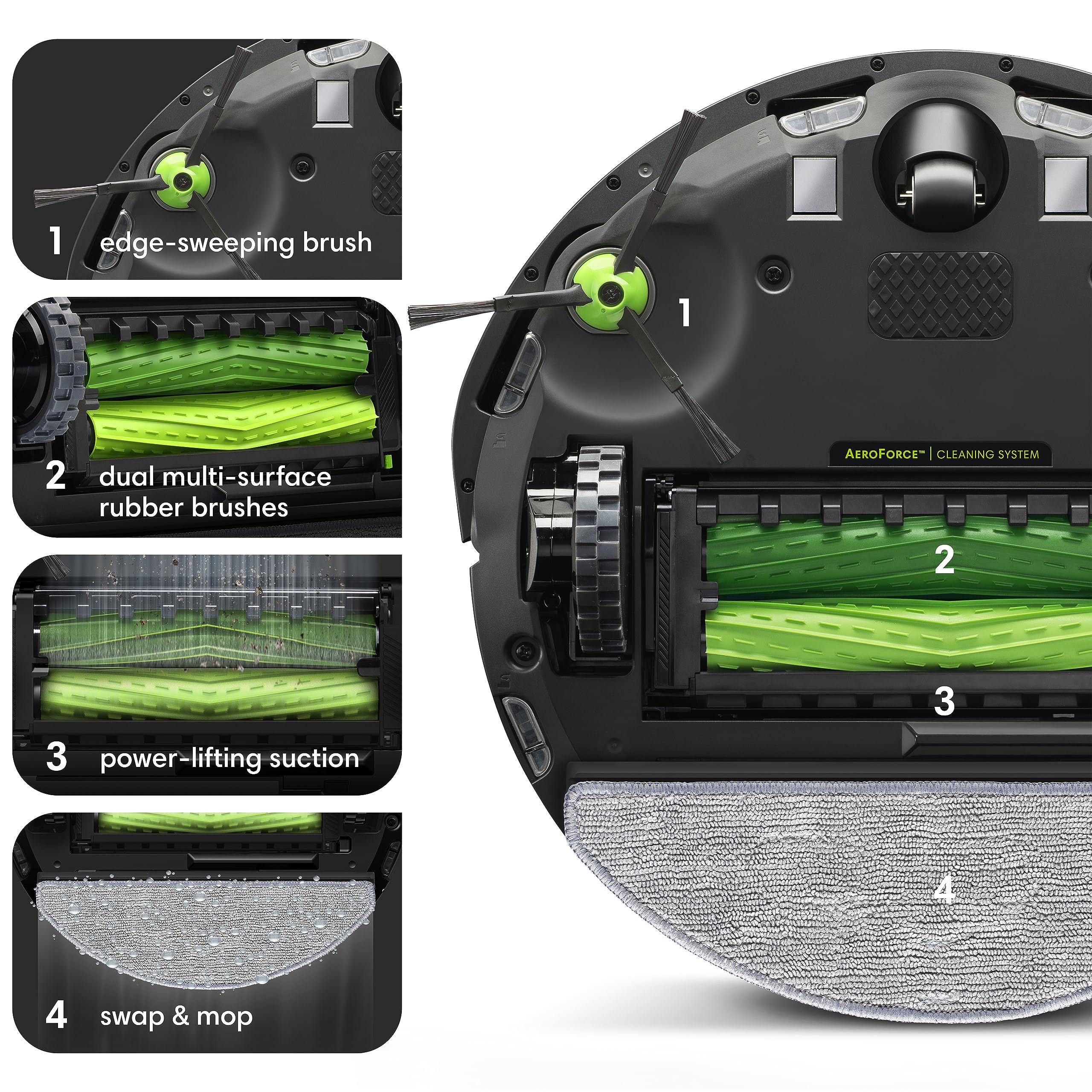 iRobot Roomba Combo i5+ Self-Emptying Robot Vacuum and Mop, Clean by Room with Smart Mapping, Empties Itself for Up to 60 Days, Works with Alexa, Personalized Cleaning OS - Image 4