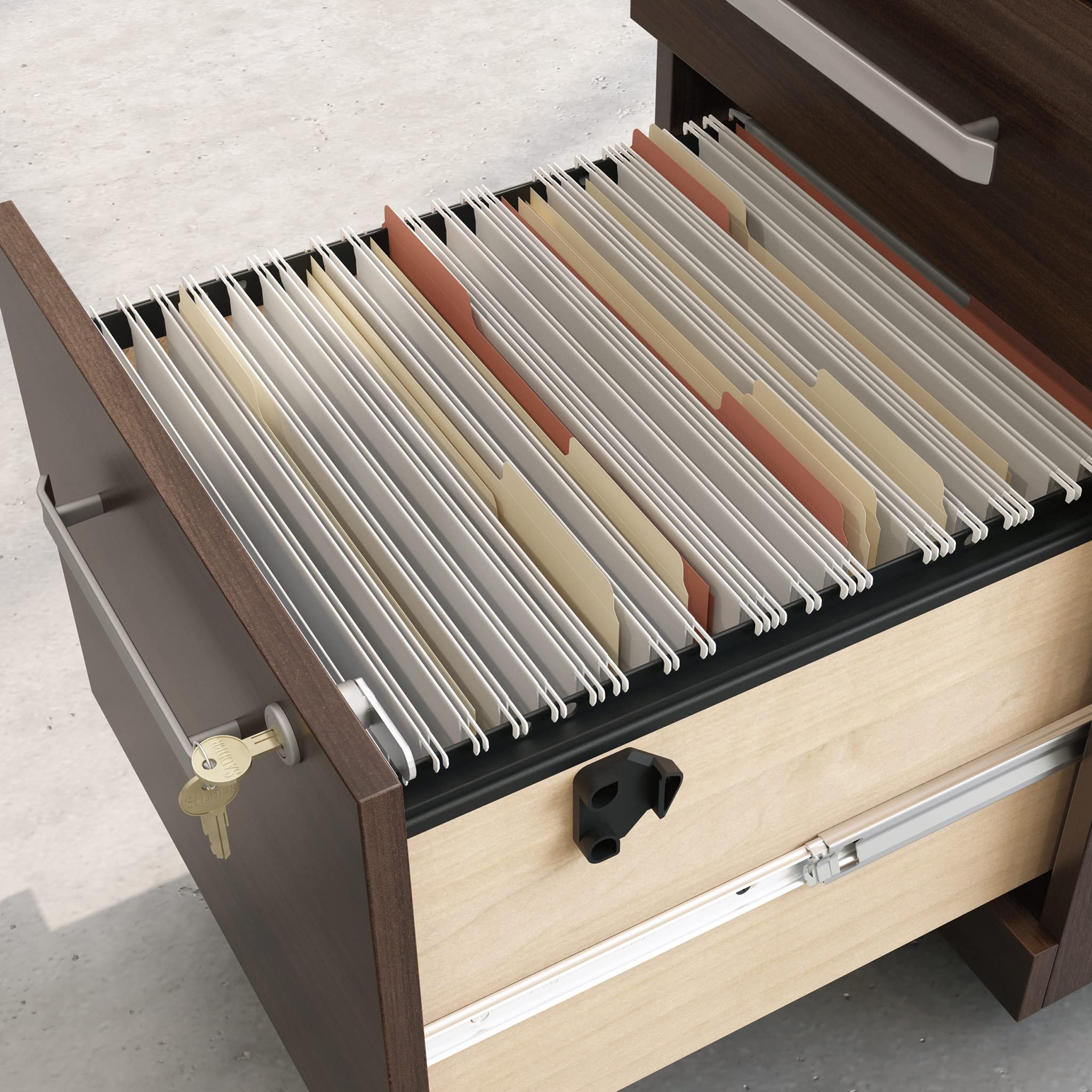 OfficeWorks by Sauder Affirm 3 Drawer Mobile File, Noble Elm Finish - Image 5