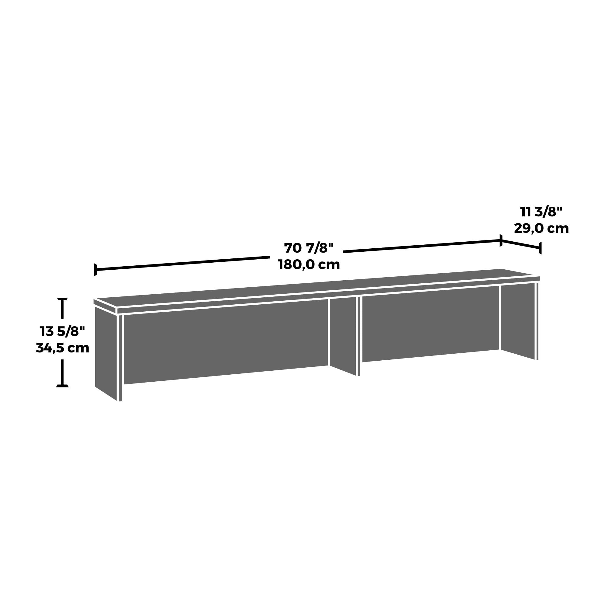 OfficeWorks by Sauder Affirm Reception Station, L: 70.87'' x W: 70.87'' x H: 13.58'', Hudson Elm - Image 3