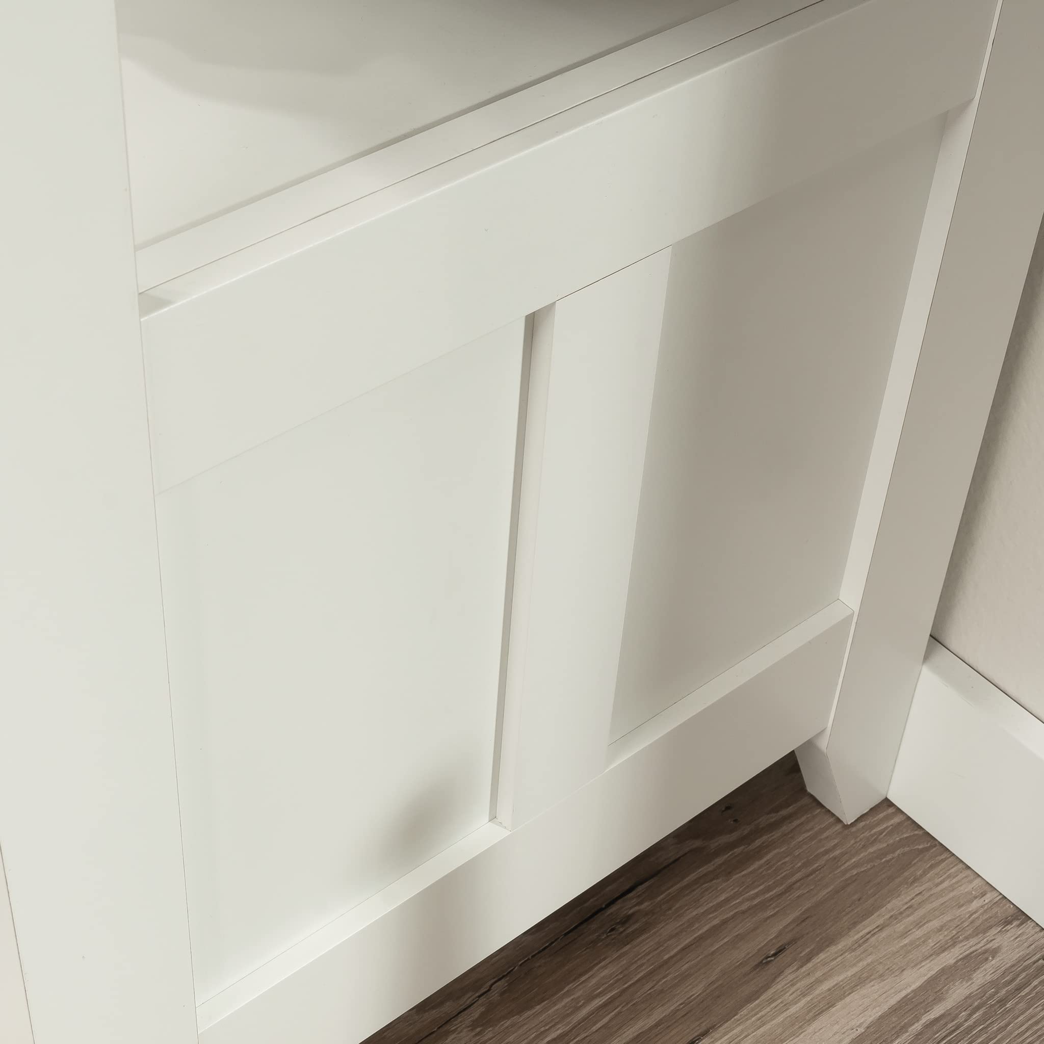 Sauder August Hill File Cabinet 1-Drawer with Open Shelf, Legal Size Filing Cabinet - Soft White Finish - Image 9