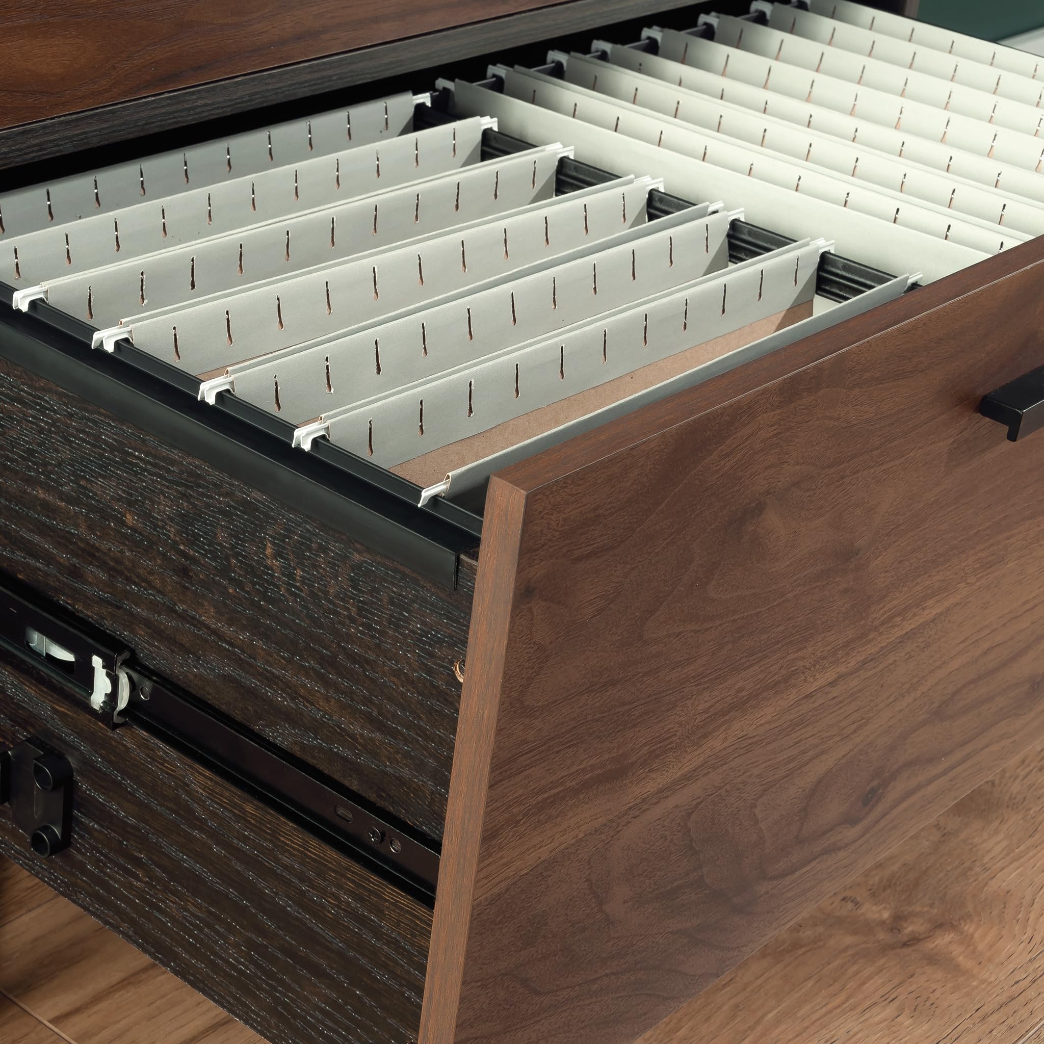 Sauder Canton Lane 2-Drawer Lateral File Cabinet, Brew Oak Finish - Image 8