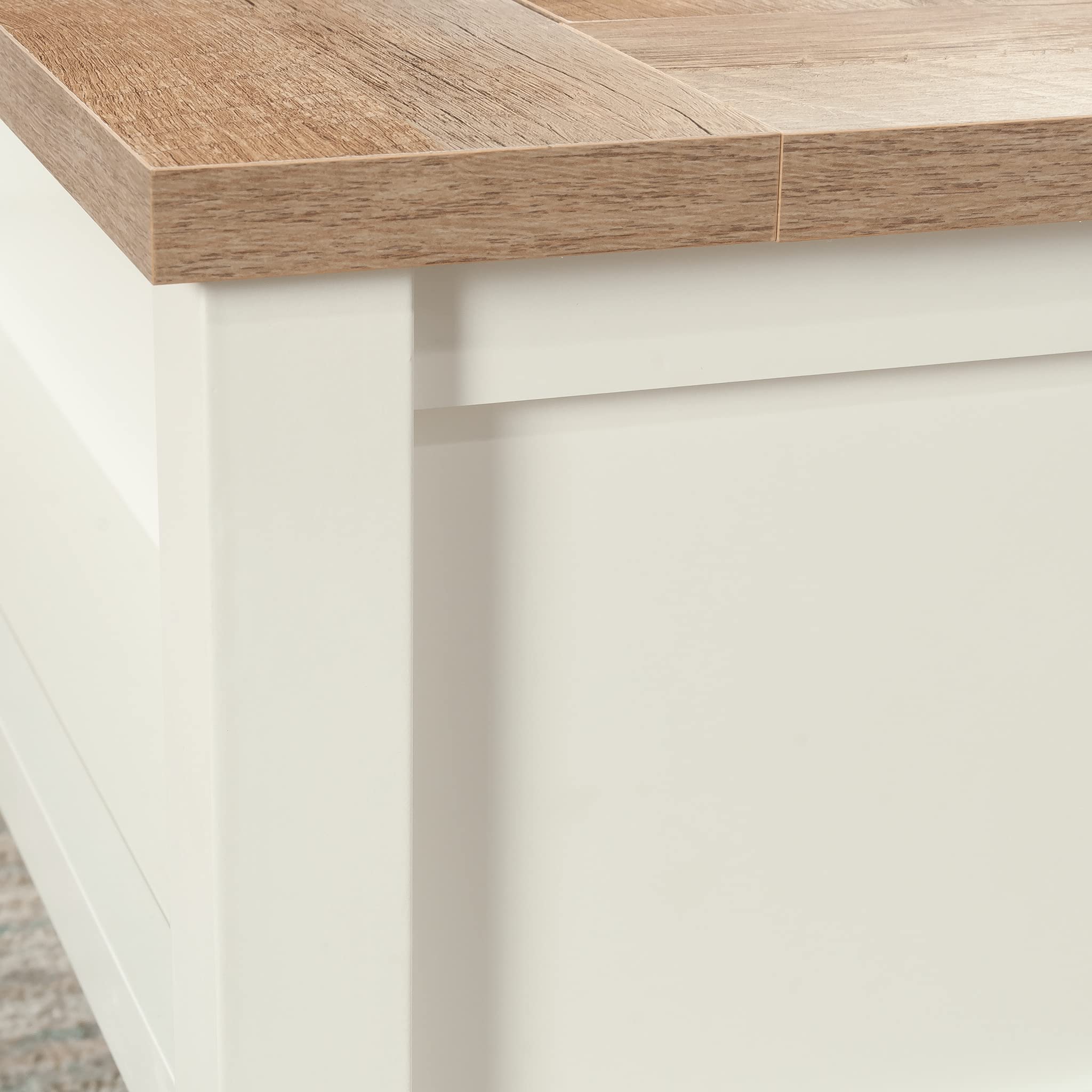 Sauder Cottage Road Coffee Table/Gaming Table with Removable Top, Soft White Finish - Image 5