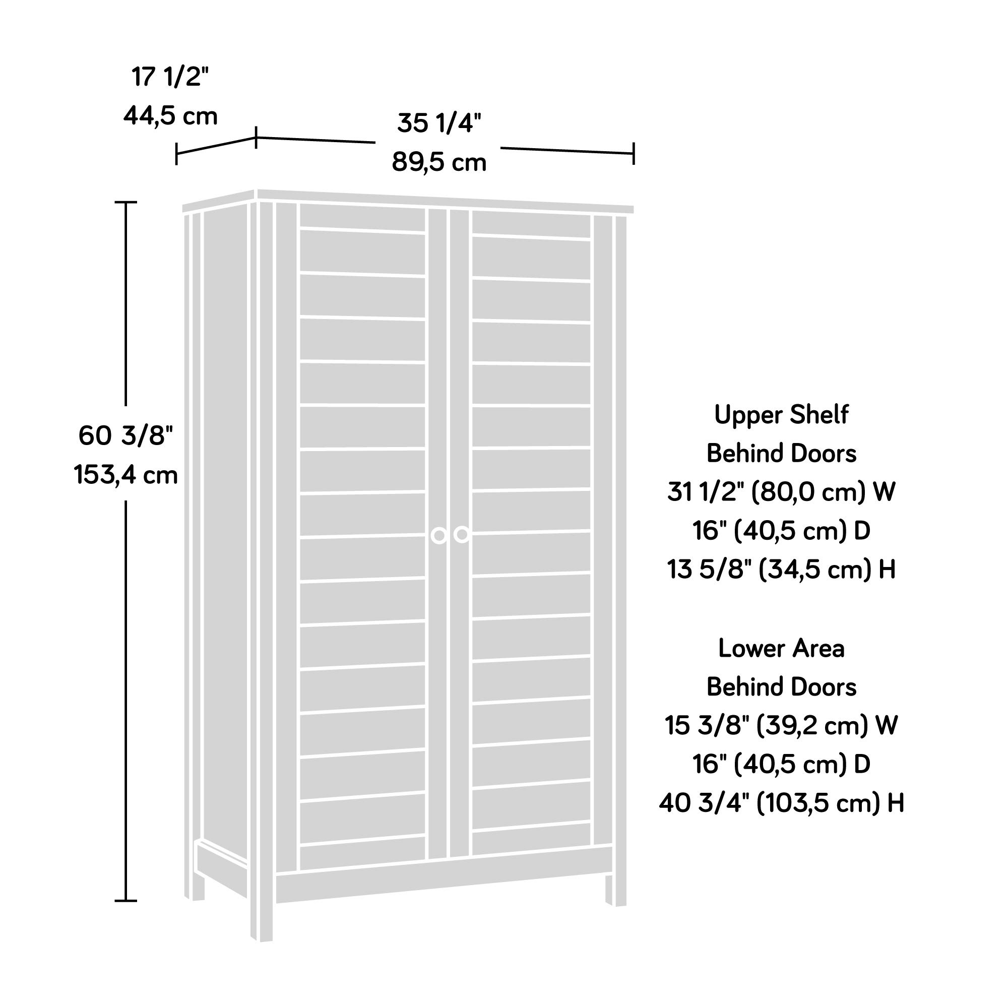 Sauder Cottage Road Storage Cabinet/ Pantry Cabinet, Soft White finish - Image 3