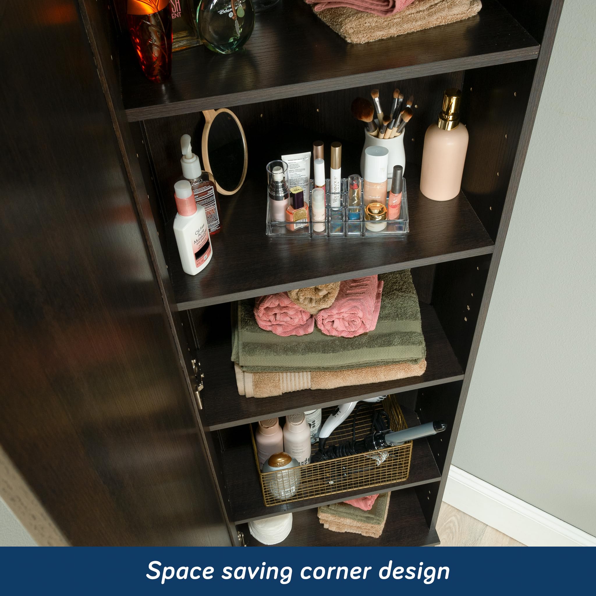 Sauder Homeplus Corner Cabinet, Dakota Oak Finish - Image 7