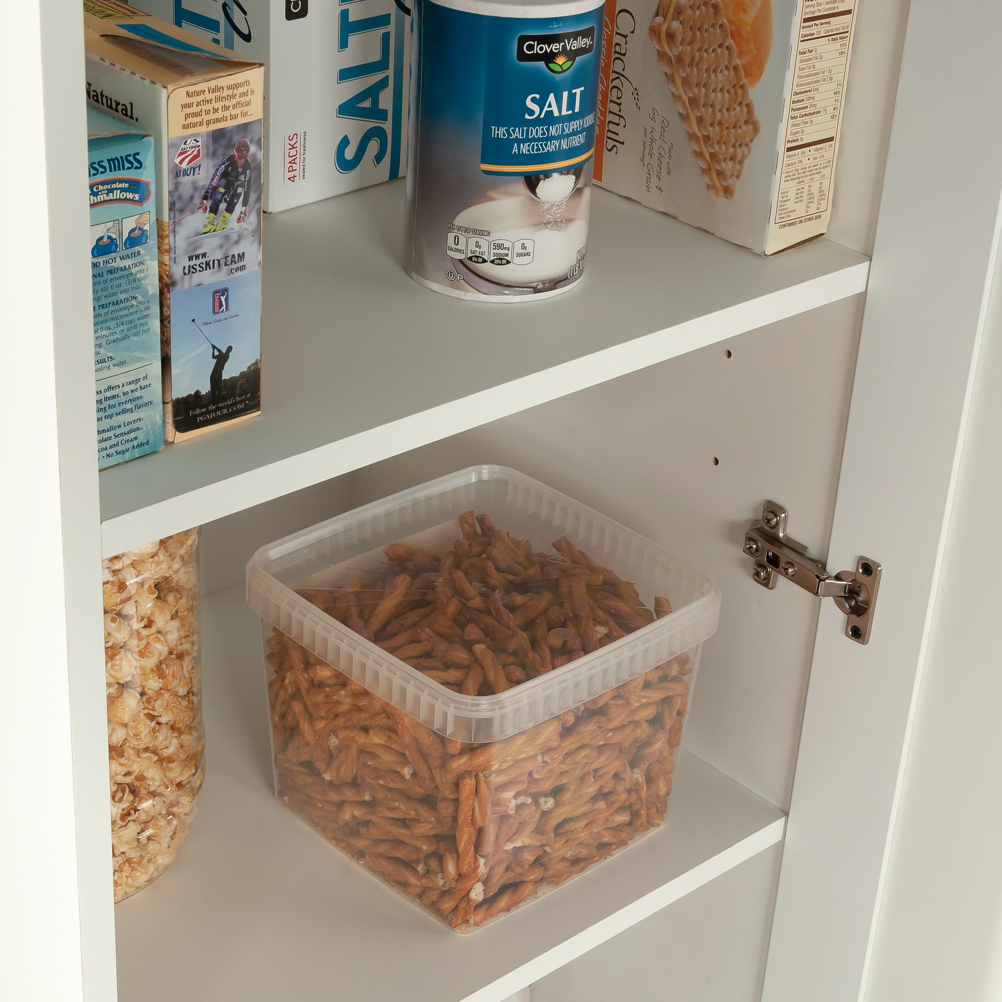 Sauder HomePlus Narrow Pantry Storage Cabinet Slim Single Door with Adjustable Shelves, Kitchen Storage Cabinet, in Soft White - Image 6