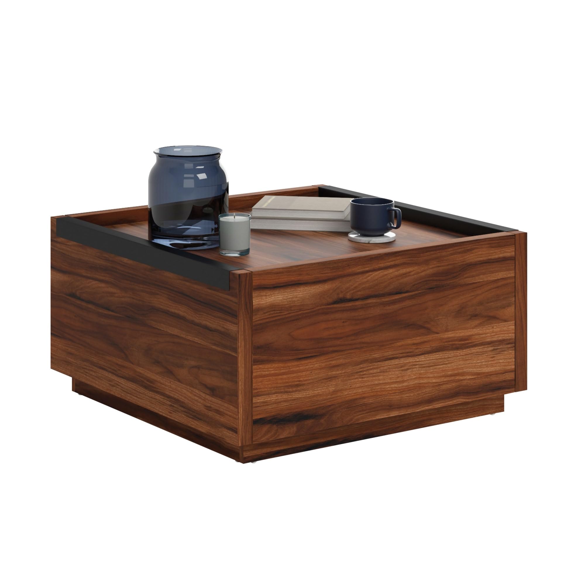Sauder Manhattan Gate Modern Square Coffee Table, Blaze Acacia Finish - Image 6