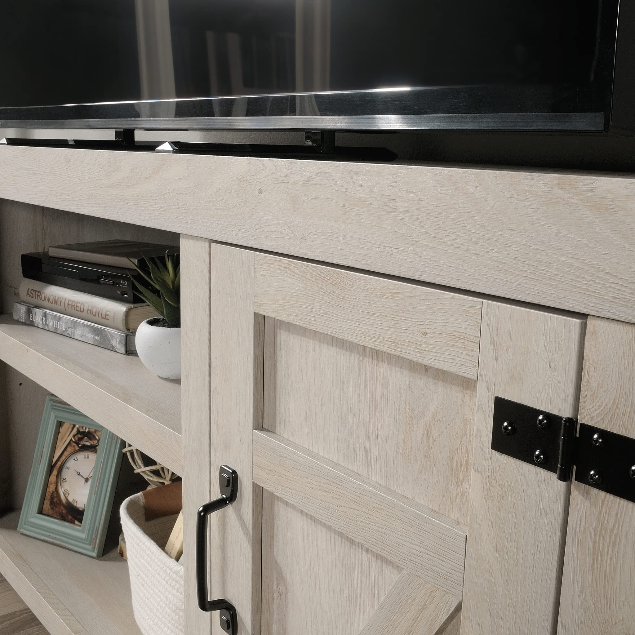 Sauder Misc Entertainment Farmhouse TV Credenza, for TVs up to 70", Chalked Chestnut Finish - Image 6