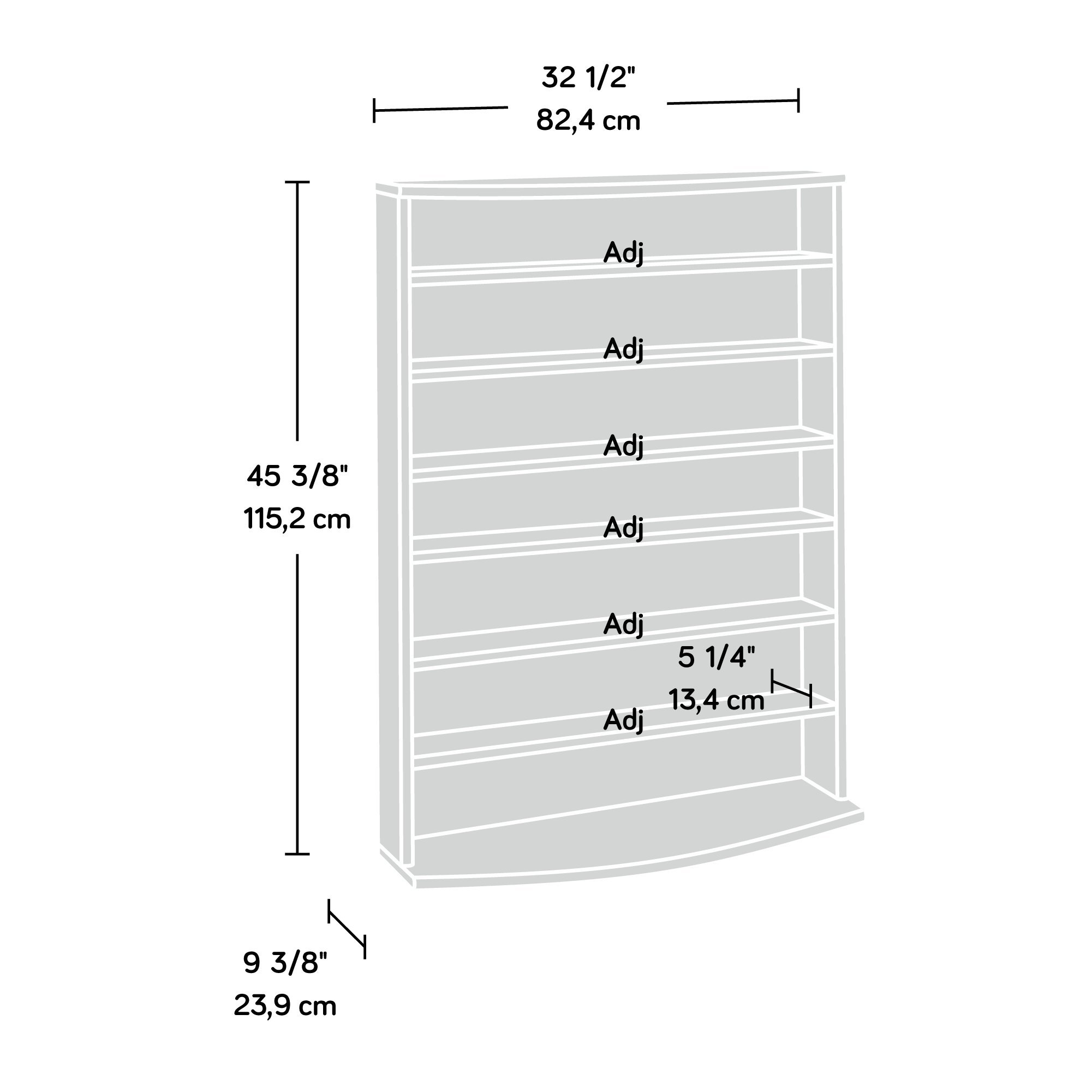 Sauder Multimedia 7 tier Storage Tower, Cinnamon Cherry finish - Image 3