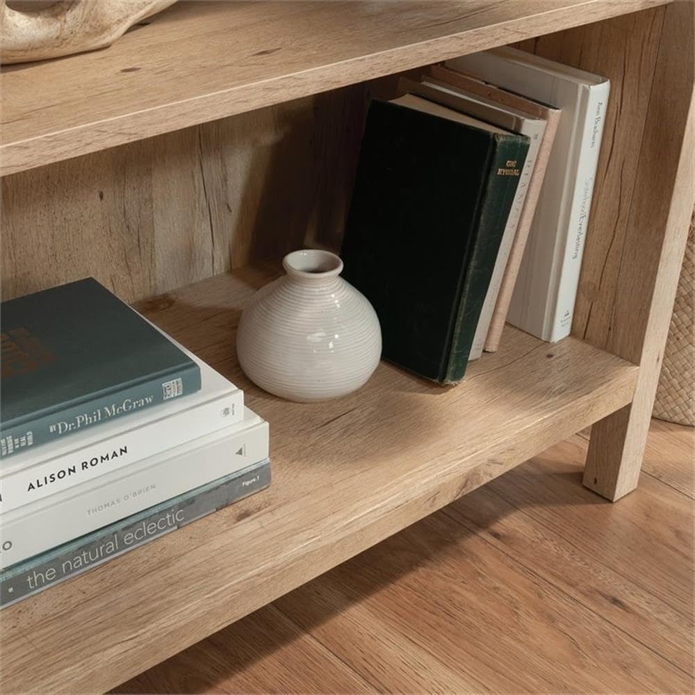 Sauder Pacific View Horizontal Bookcase, Prime Oak Finish - Image 8