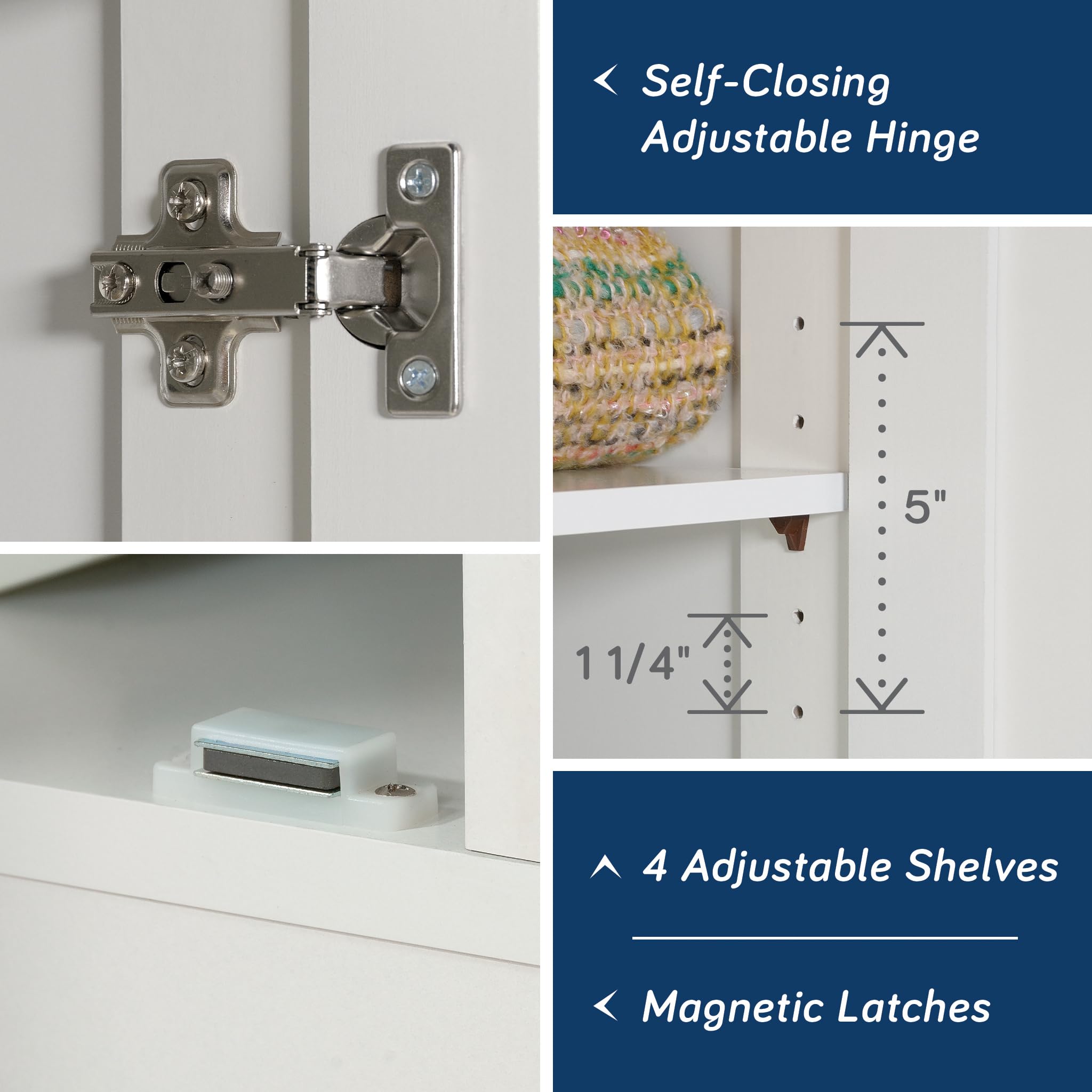 Sauder Select Storage Cabinet/ Pantry cabinets, White finish - Image 6