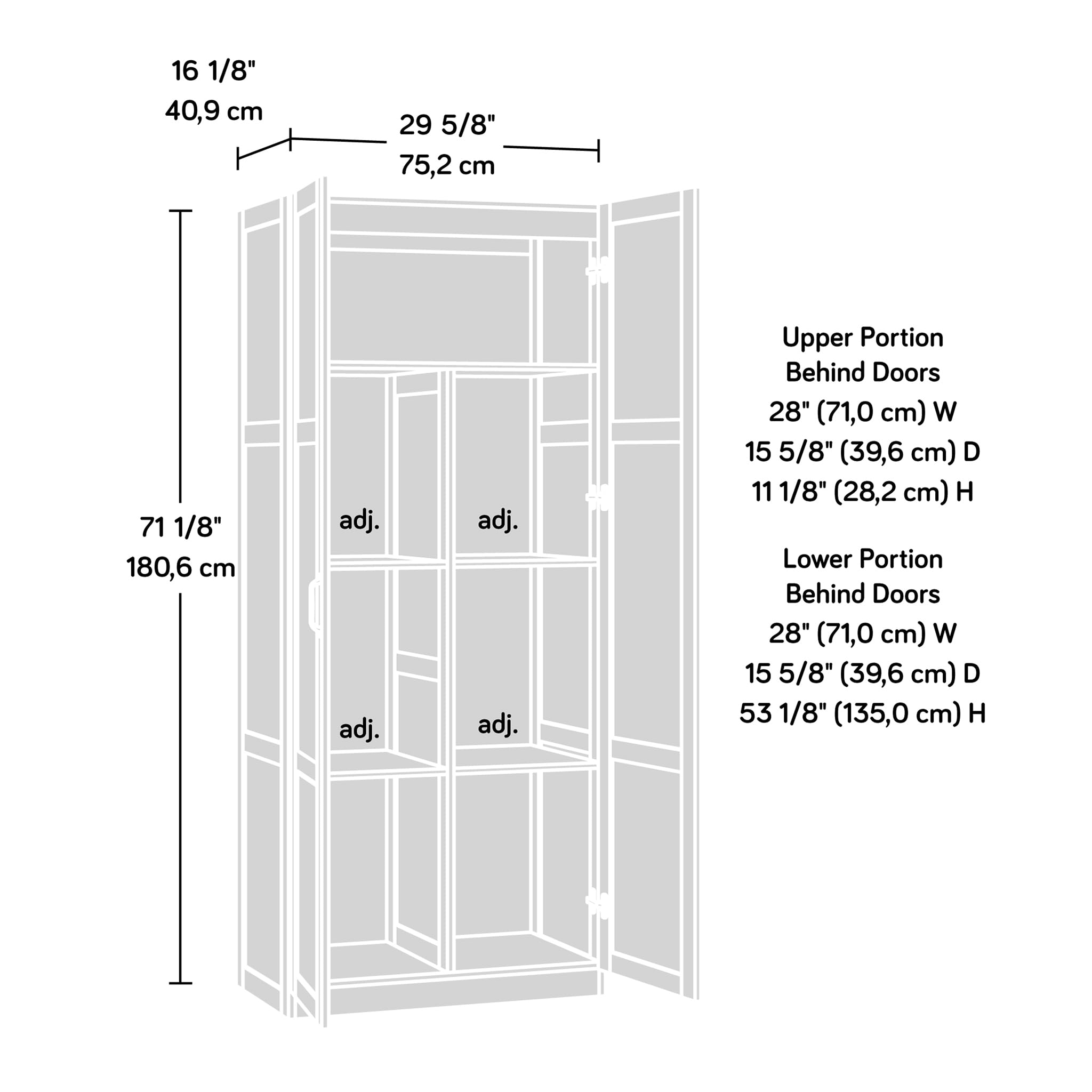 Sauder Select Storage Cabinet/ Pantry cabinets, White finish - Image 8